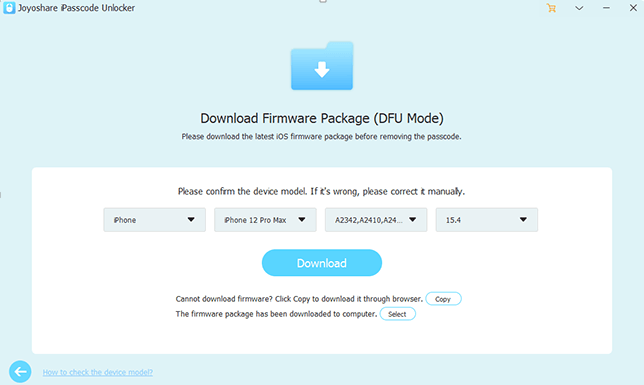 Download the firmware package